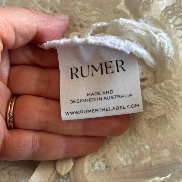 Revolve Rumer white crochet  beach cover up XS - Picture 9 of 10